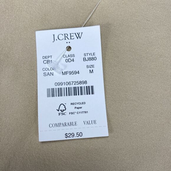 J. Crew Factory Beige Round Neck Tank Top Sz Medium MSRP: $29.50 - Picture 5 of 11